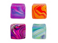 marbled ice cube &square stress ball