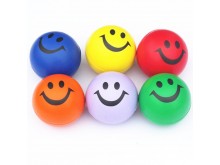 6.3cm squishy smiley face stress ball